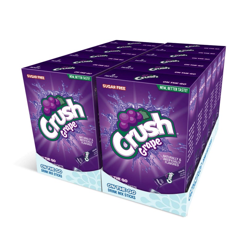 Crush Grape Flavored Powder Drink Mix, 6 Pieces, Sugar Free, 0.48 Ounces (Pack Of 12) - Image 1